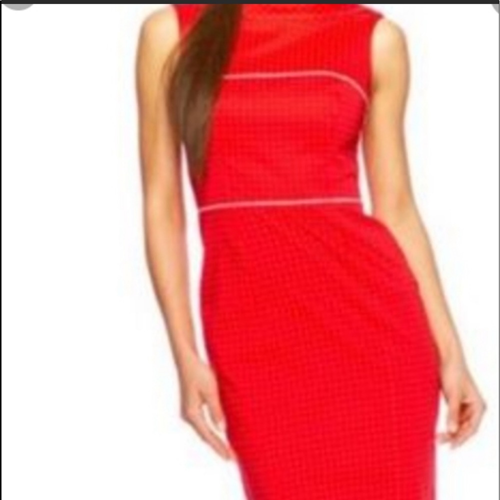 🔥Bebe Retro Red, White Dress
